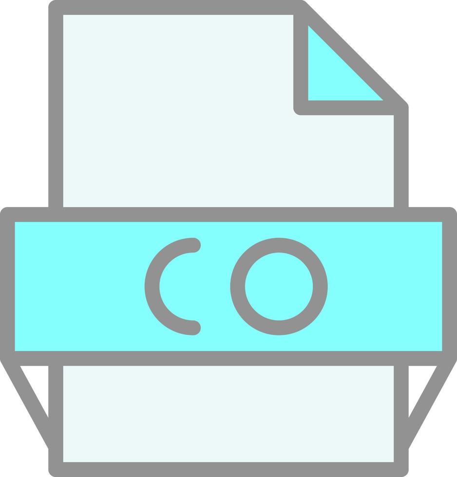 Co File Format Icon vector