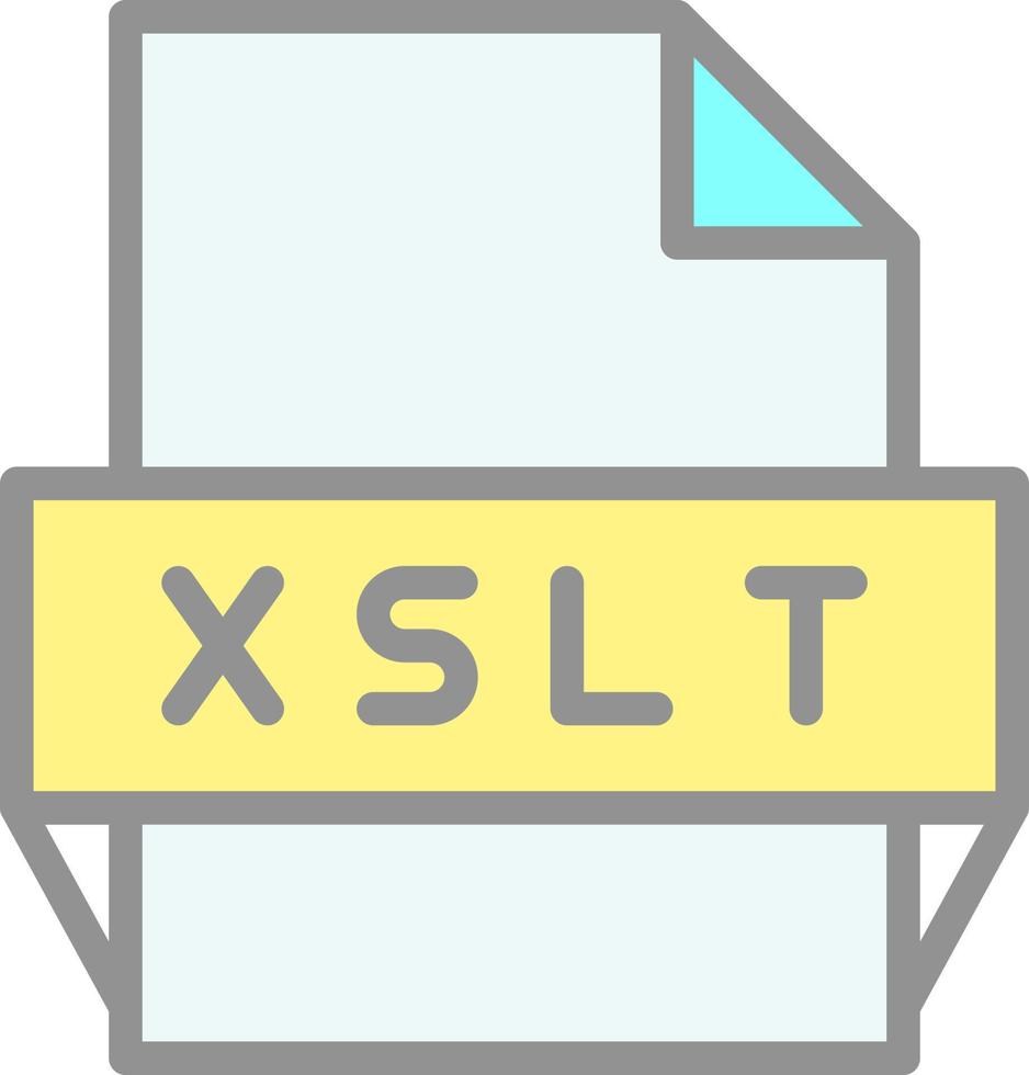 Xslt File Format Icon vector