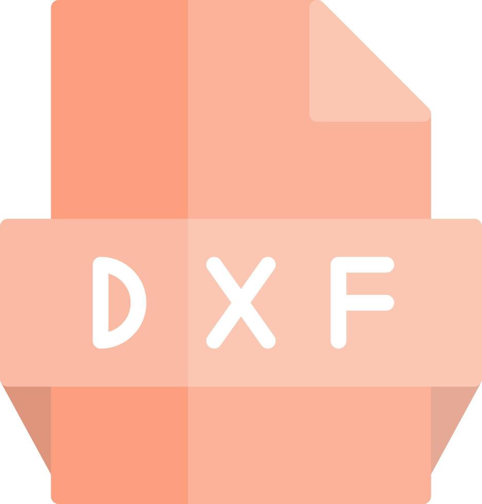 icono de formato de archivo dxf vector