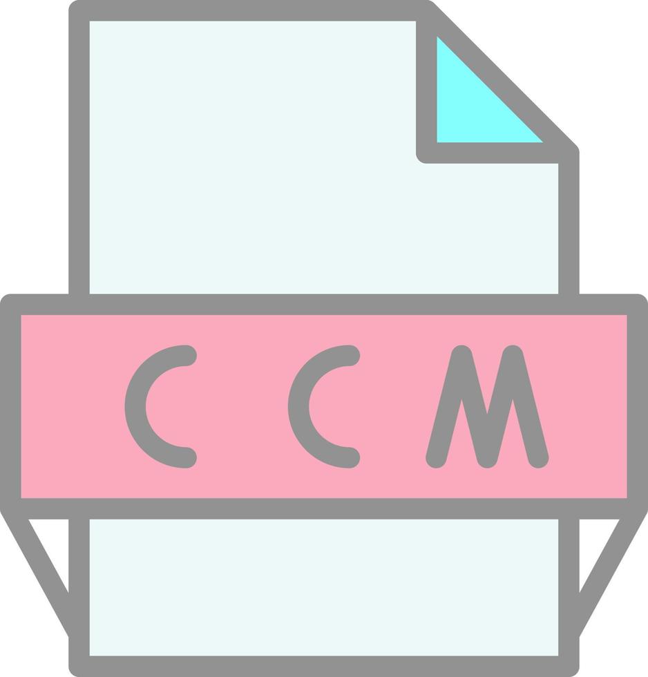 icono de formato de archivo ccm vector