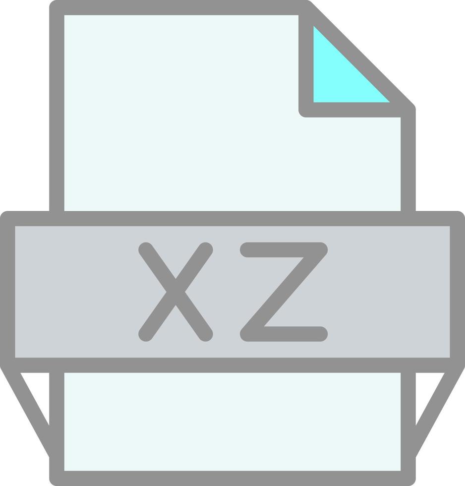 Xz File Format Icon vector