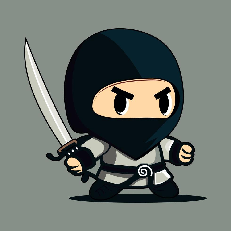 niño superhéroe bebé ninja vector