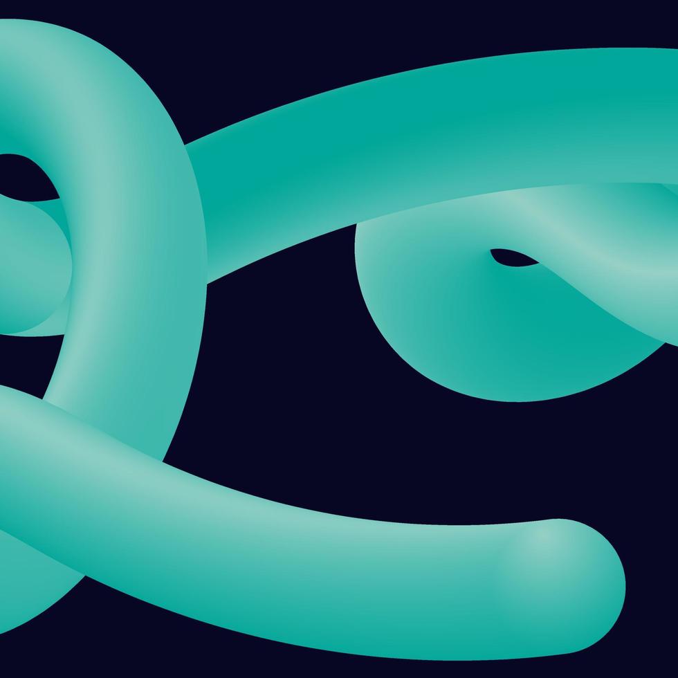 3d abstract colorful twisted liquid shapes. Creative design elements vector