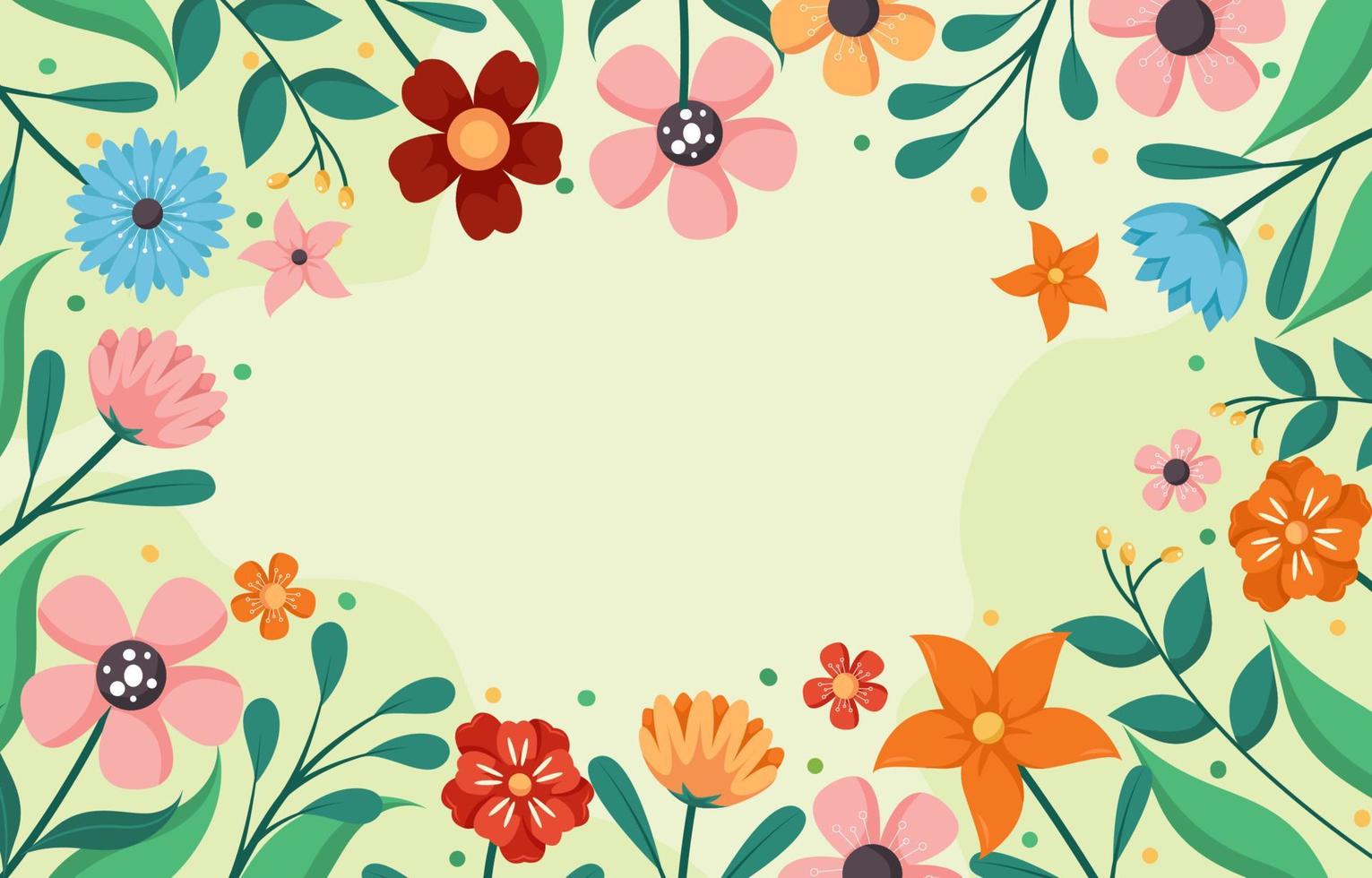 fondo floral de primavera vector