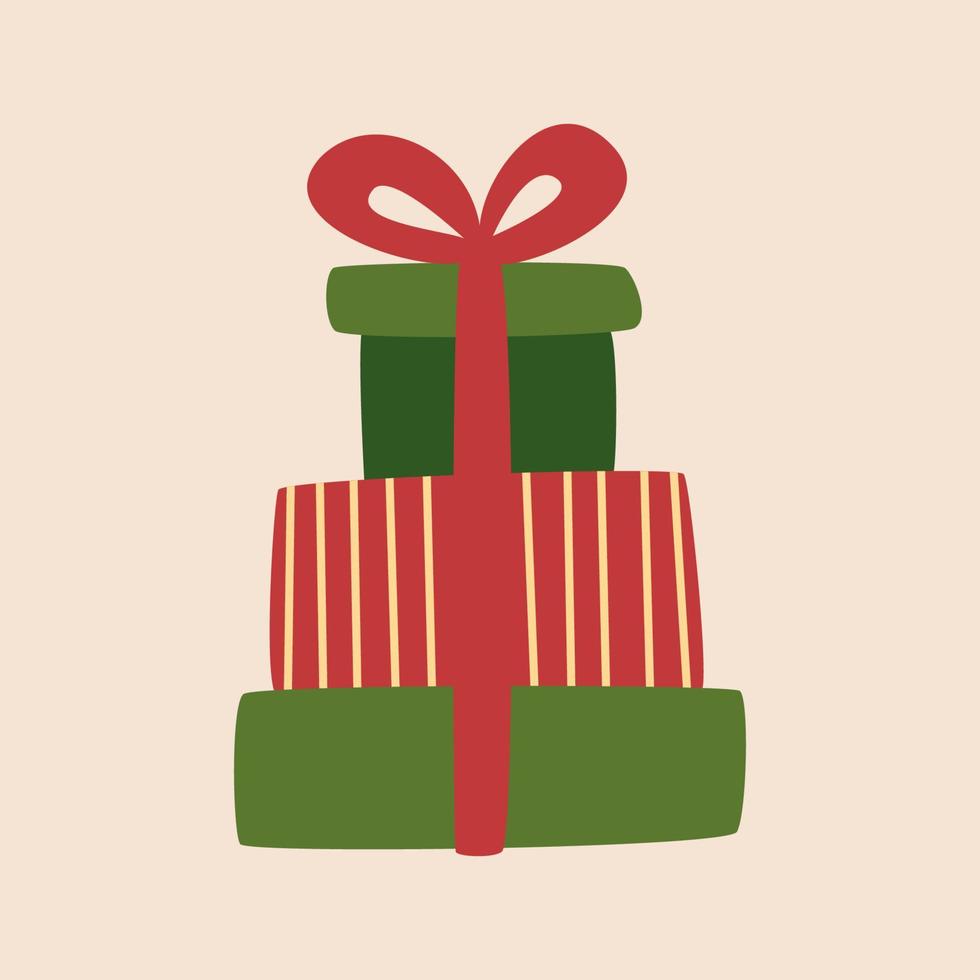 pila vectorial de regalos con cinta y lazo. ilustración vectorial de regalos. Cajas de regalo para celebraciones y eventos. vector