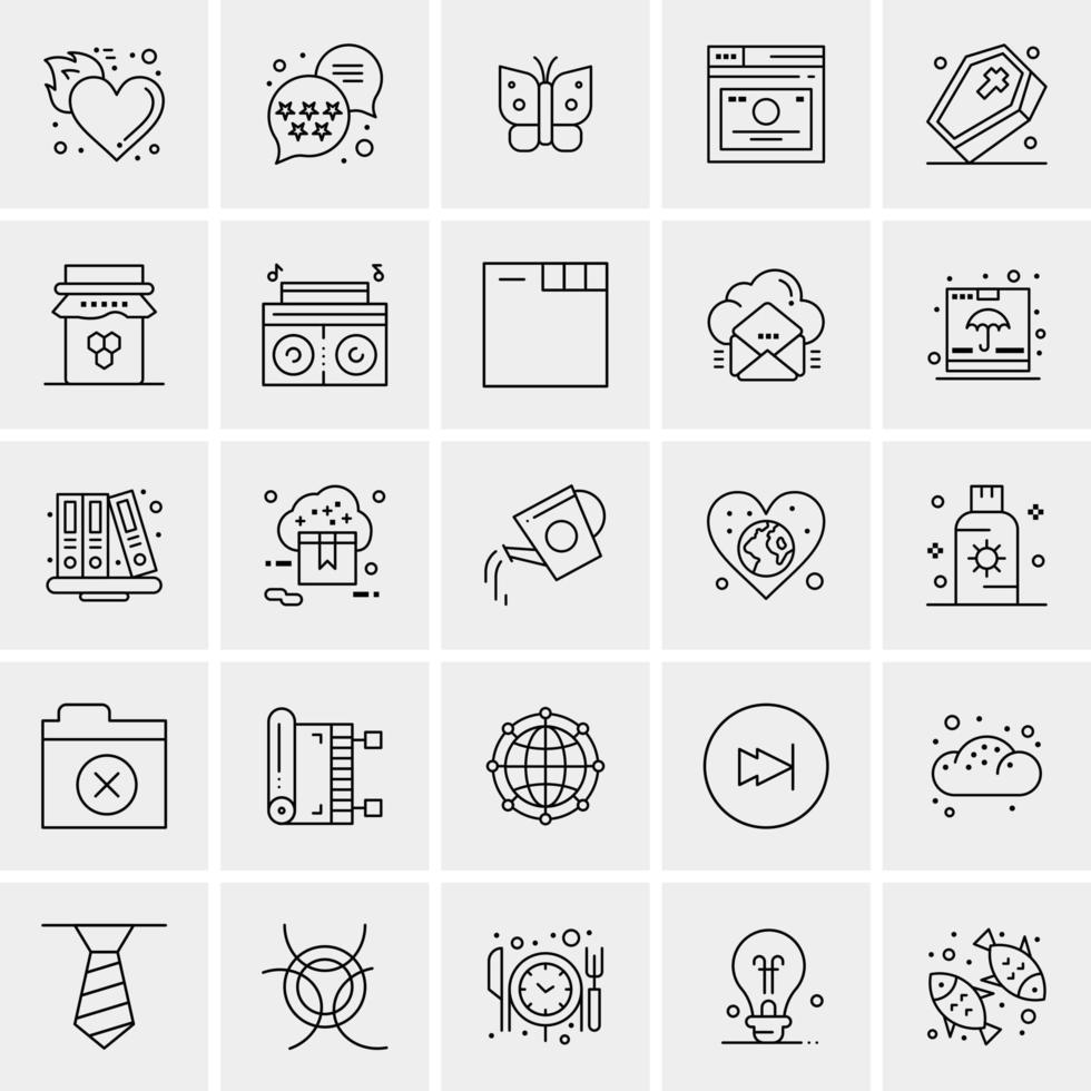 25 Universal Business Icons Vector Creative Icon Illustration to use in web and Mobile Related project
