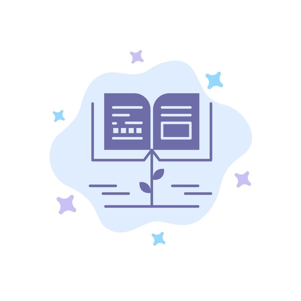 Growth Knowledge Growth Knowledge Education Blue Icon on Abstract Cloud Background vector