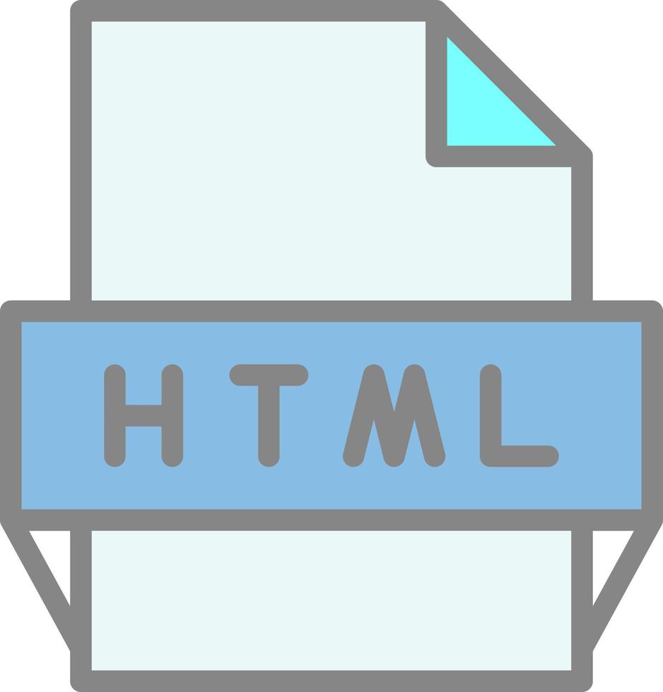 Html File Format Icon vector