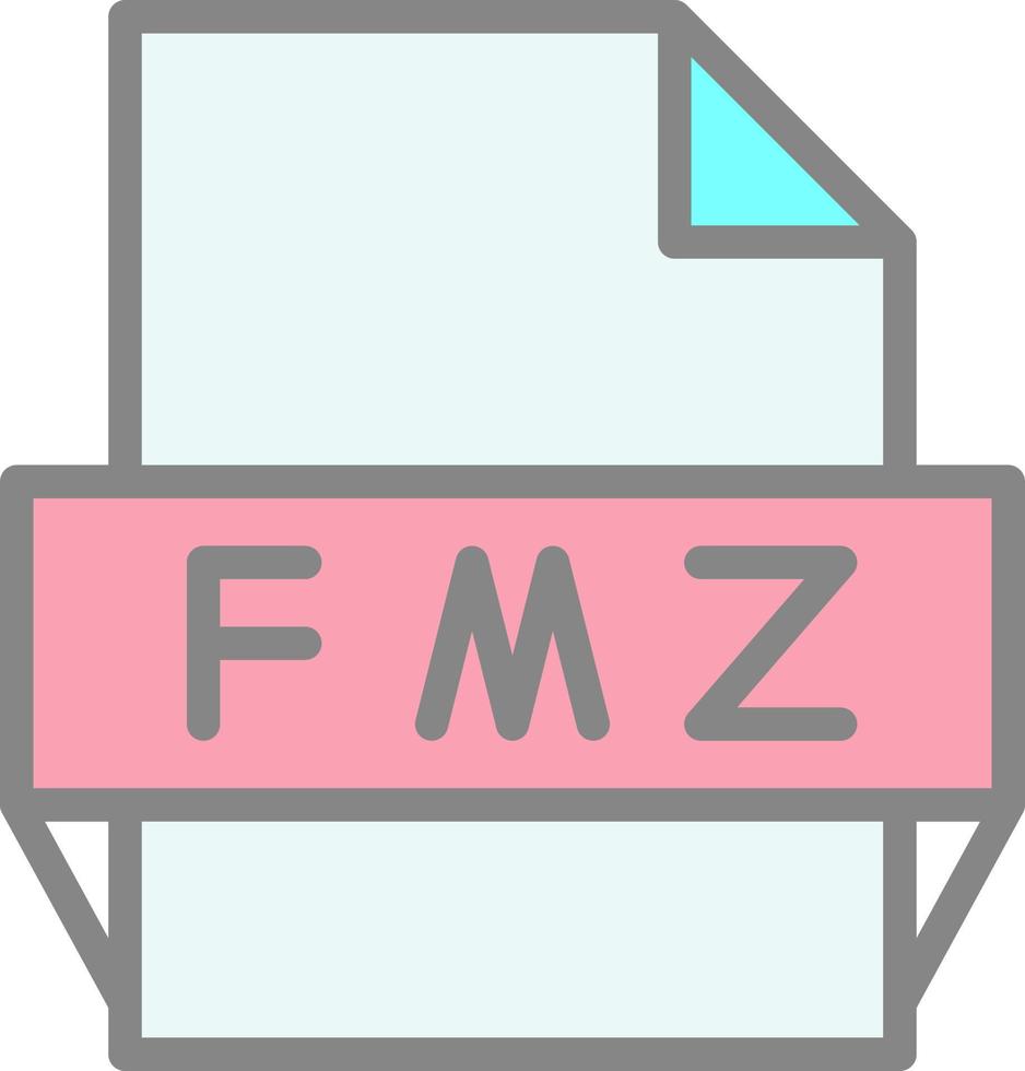 icono de formato de archivo fmz vector