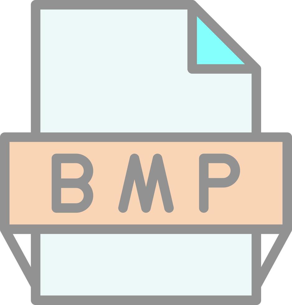 Bmp File Format Icon vector