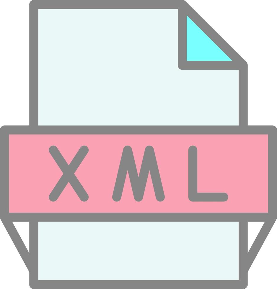 Xml File Format Icon vector