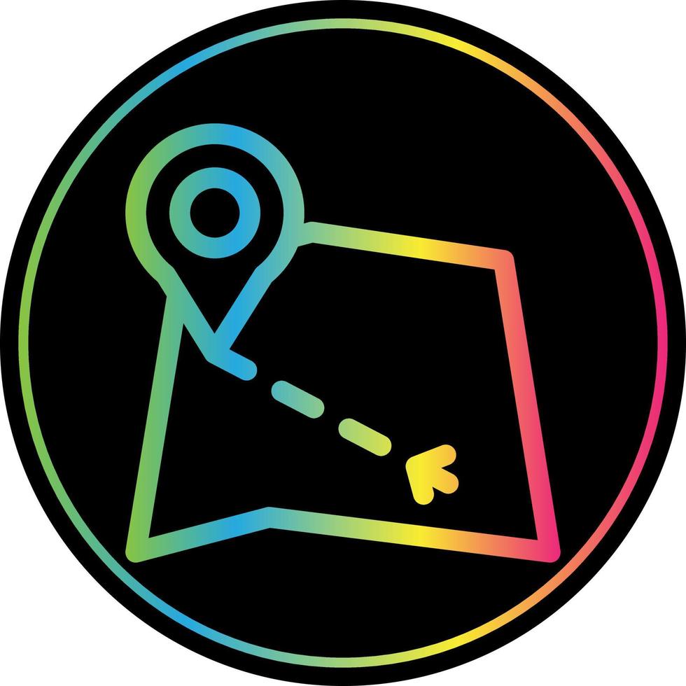 Route Map Vector Icon Design