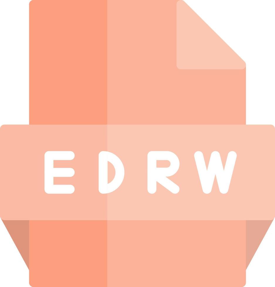 Edrw File Format Icon vector