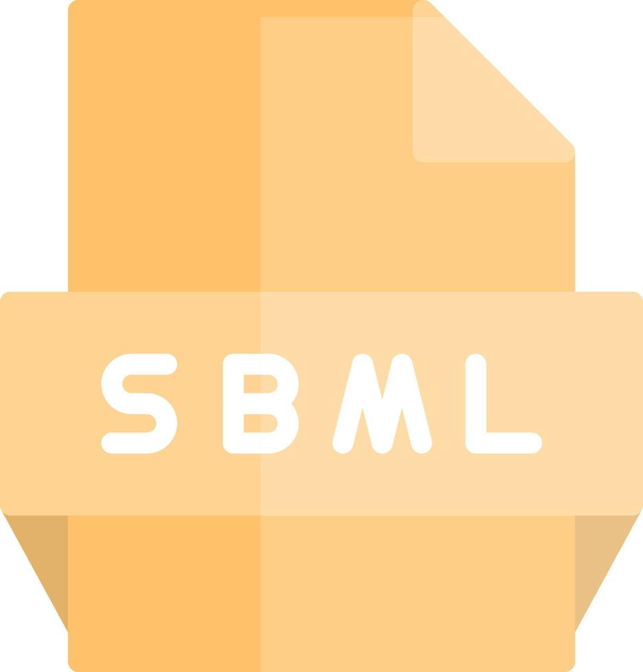 icono de formato de archivo sbml vector