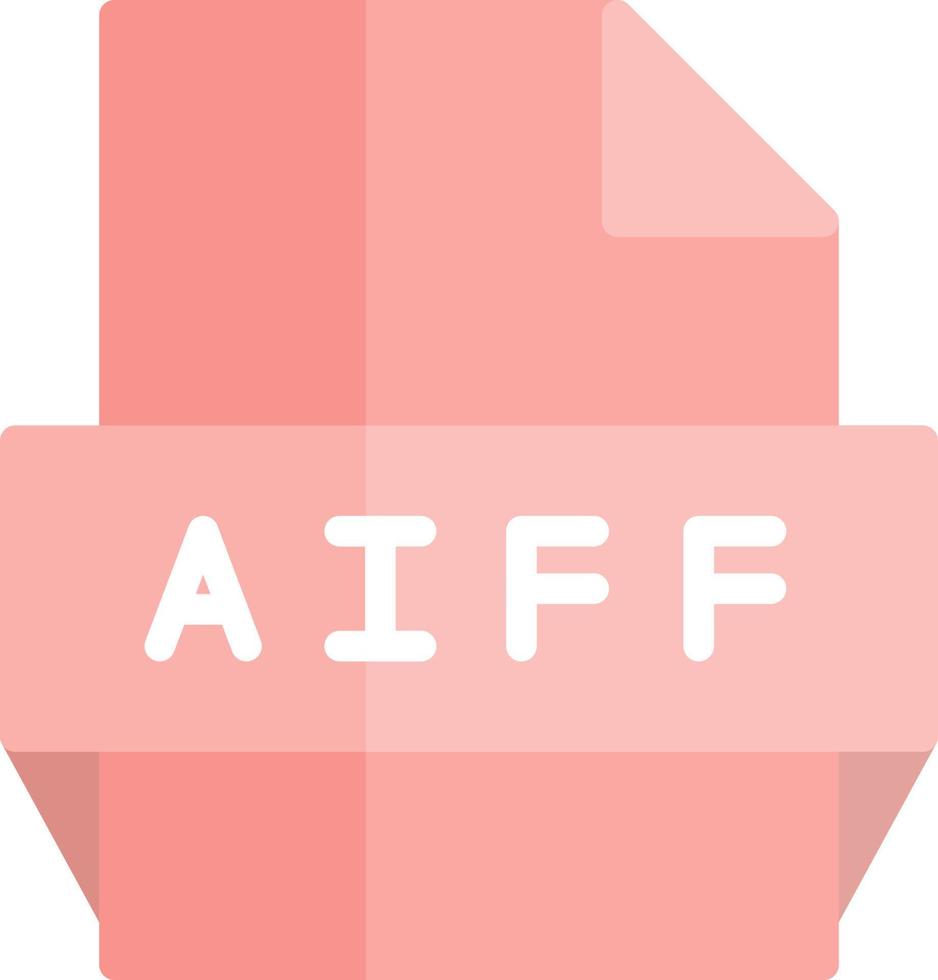 Aiff File Format Icon vector