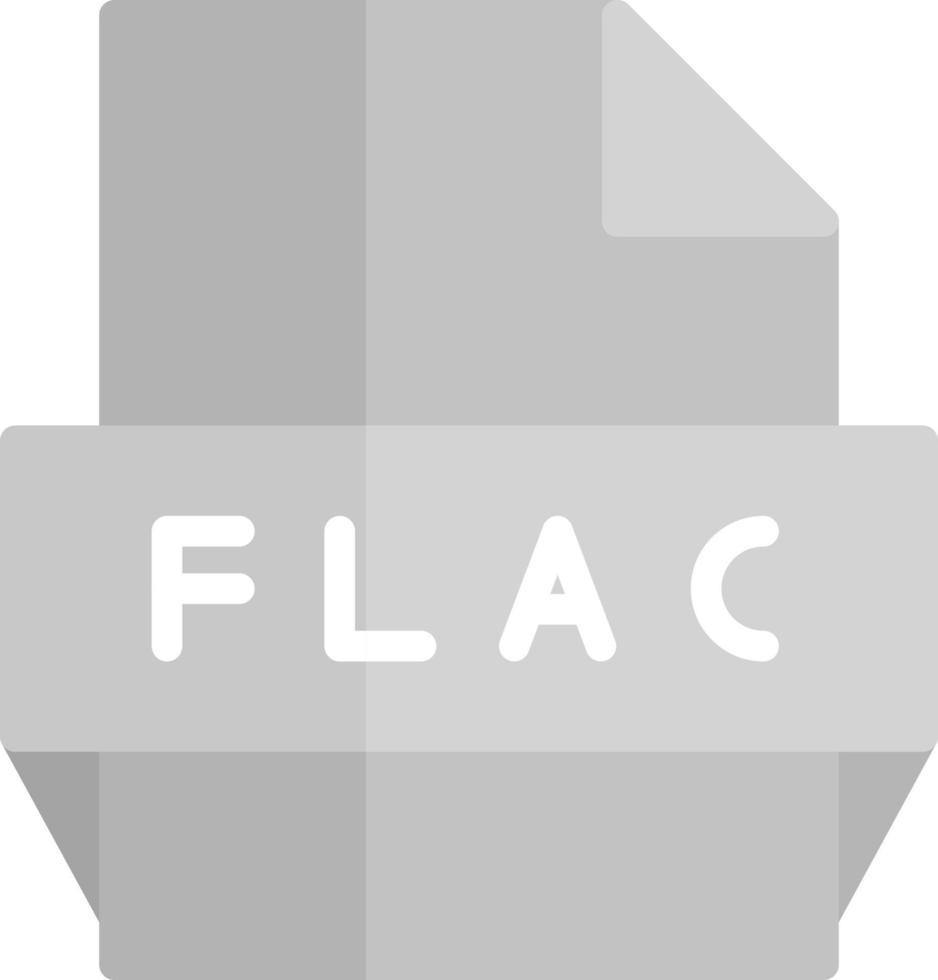 icono de formato de archivo flac vector