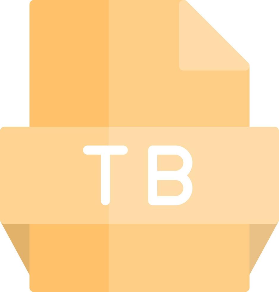 icono de formato de archivo tb vector