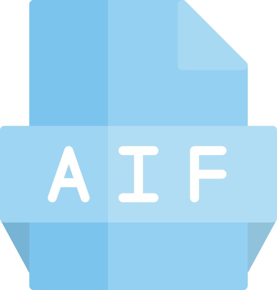 icono de formato de archivo aif vector