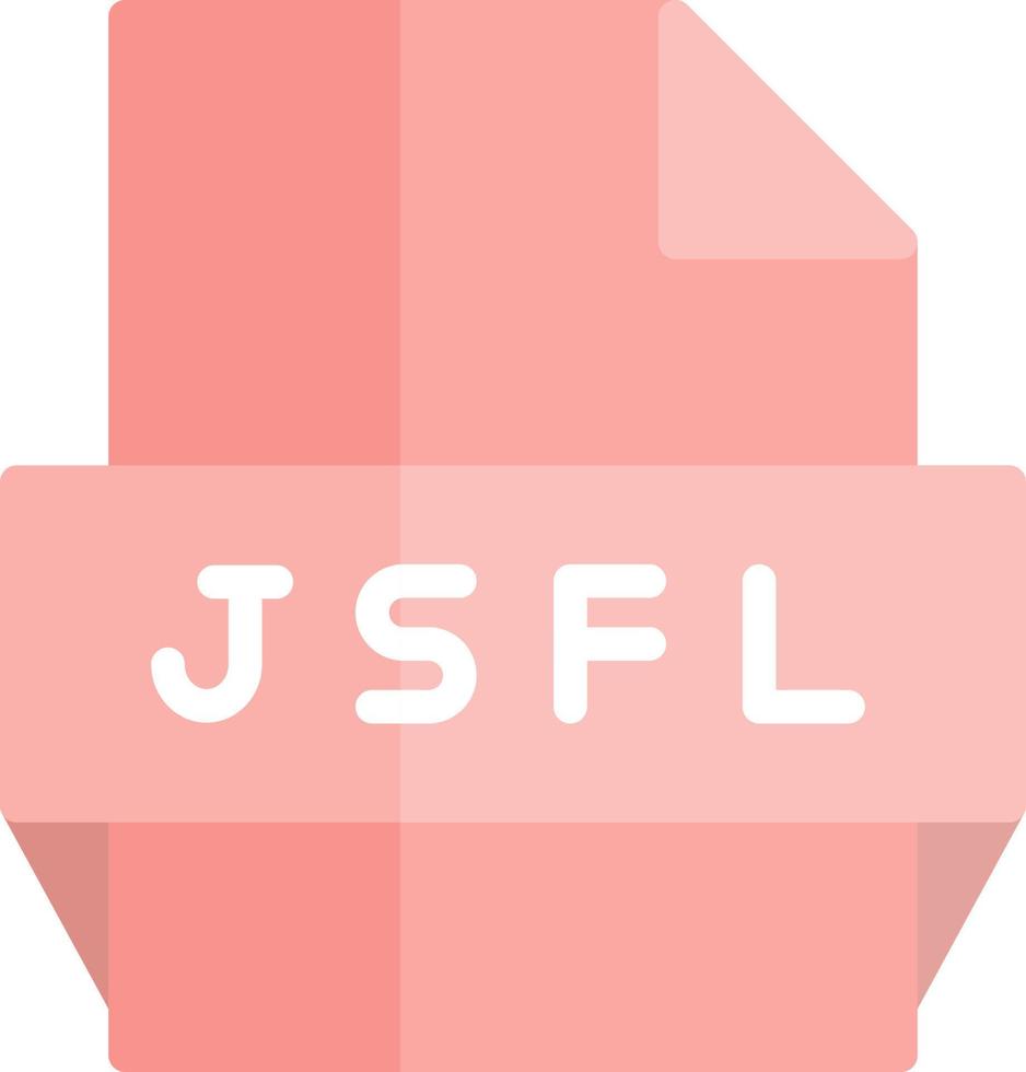 icono de formato de archivo jsfl vector