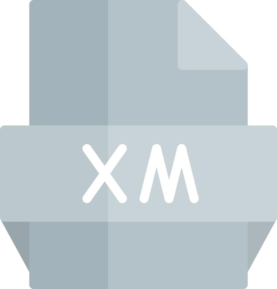 Xm File Format Icon vector