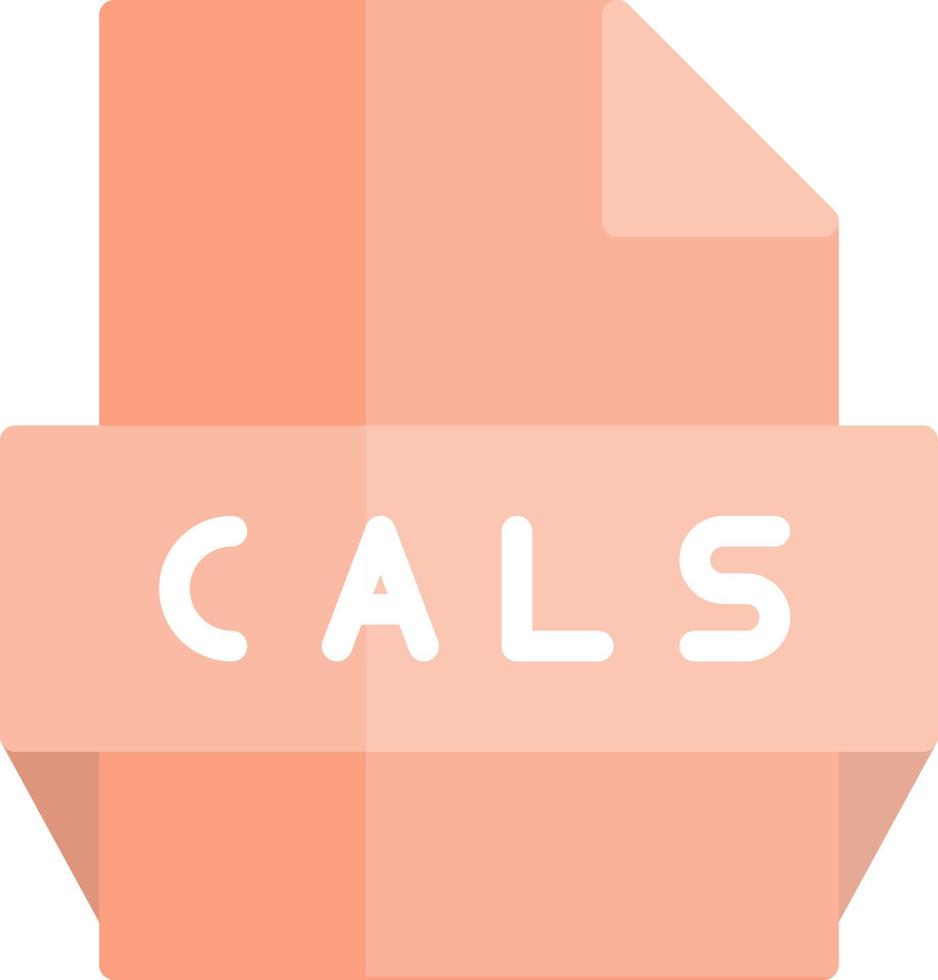 Cals File Format Icon vector