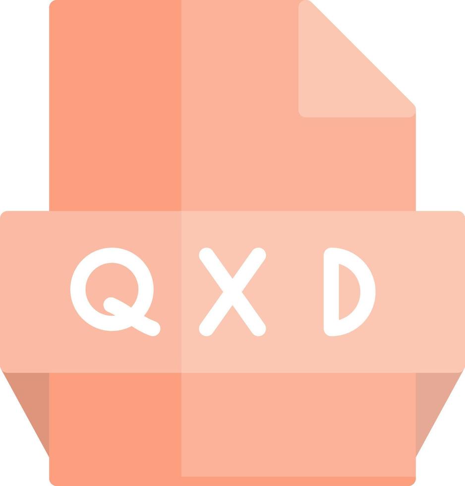 icono de formato de archivo qxd vector