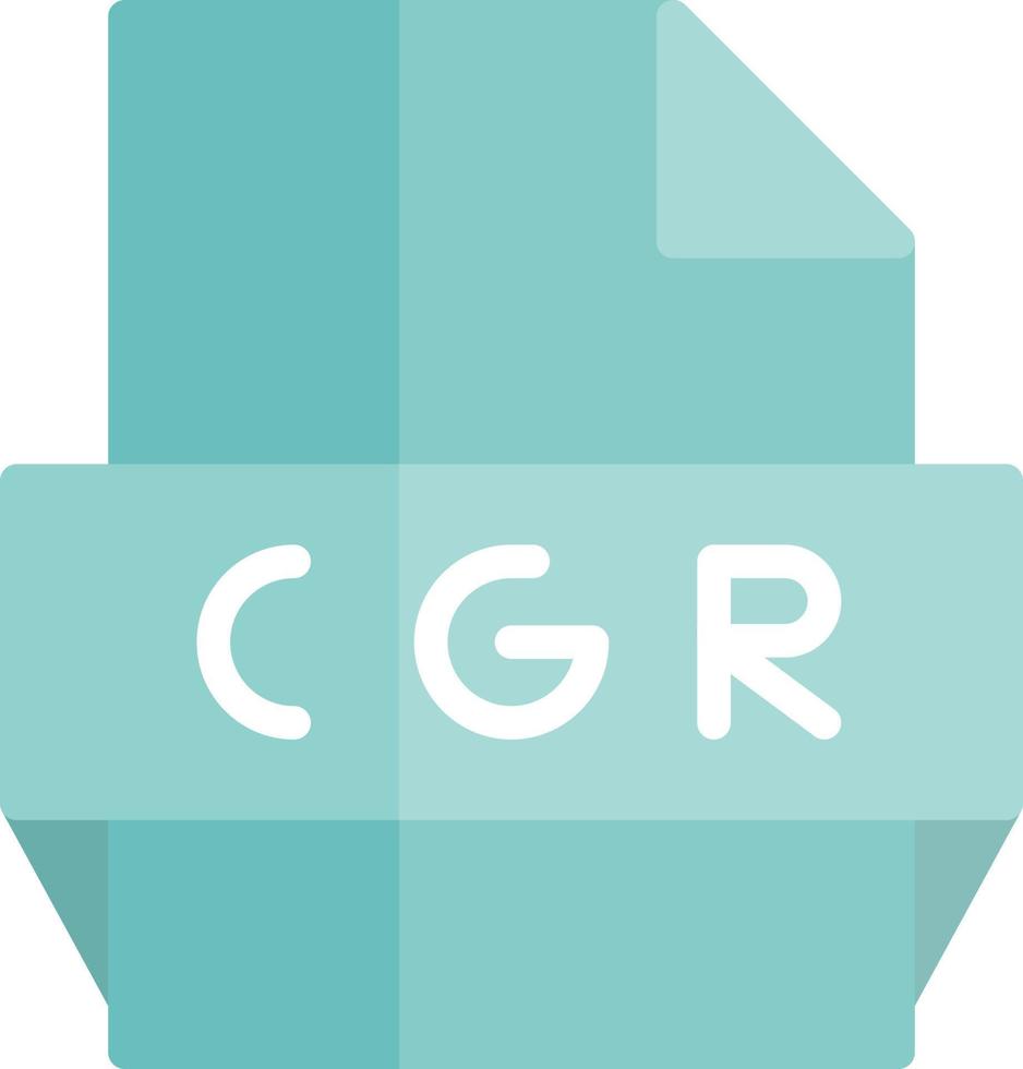 Cgr File Format Icon vector
