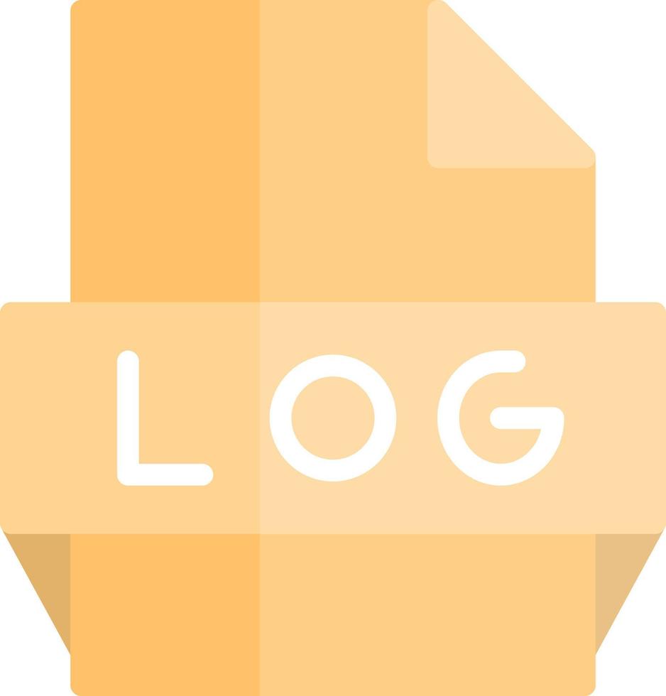Log File Format Icon vector