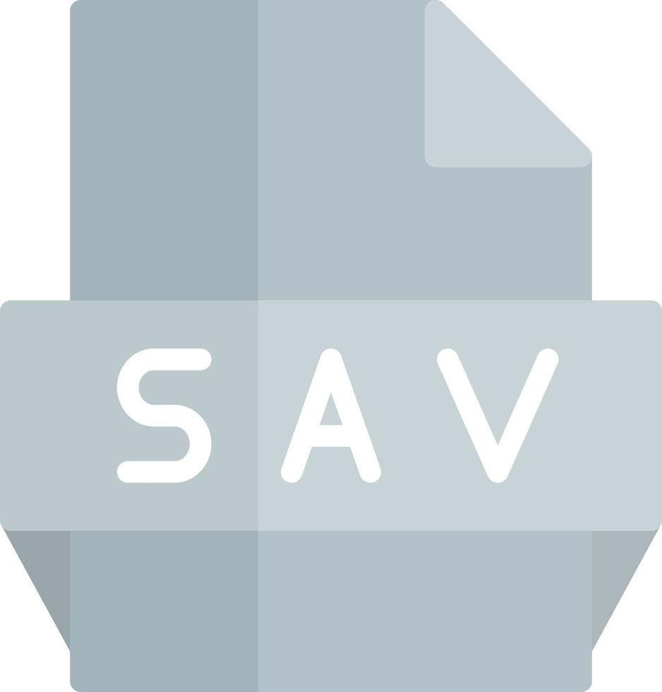 icono de formato de archivo sav vector