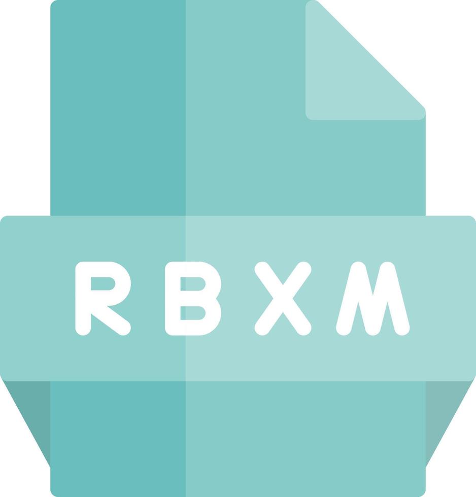 icono de formato de archivo rbxm vector