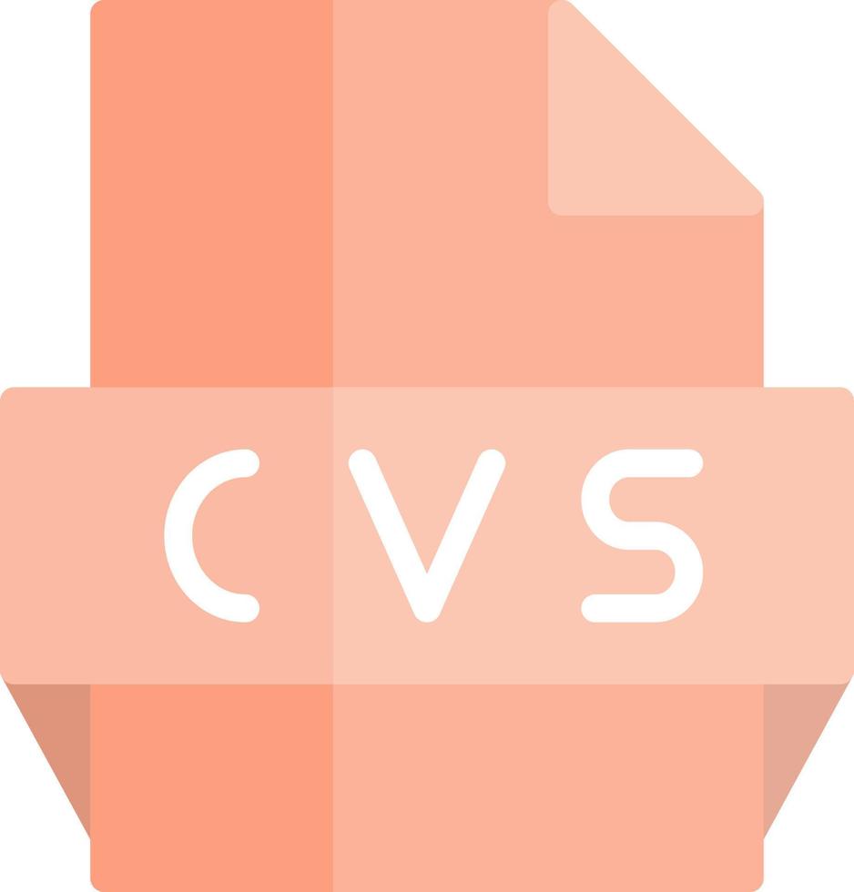 icono de formato de archivo cvs vector