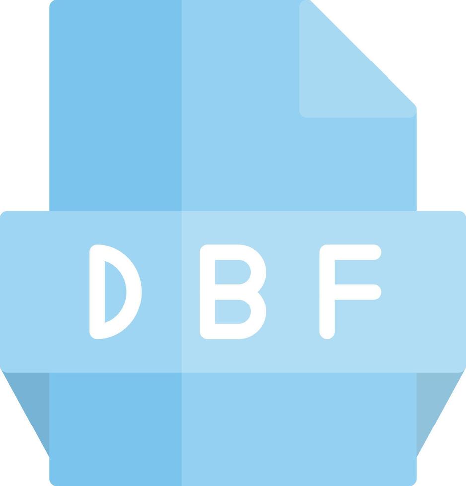 icono de formato de archivo dbf vector