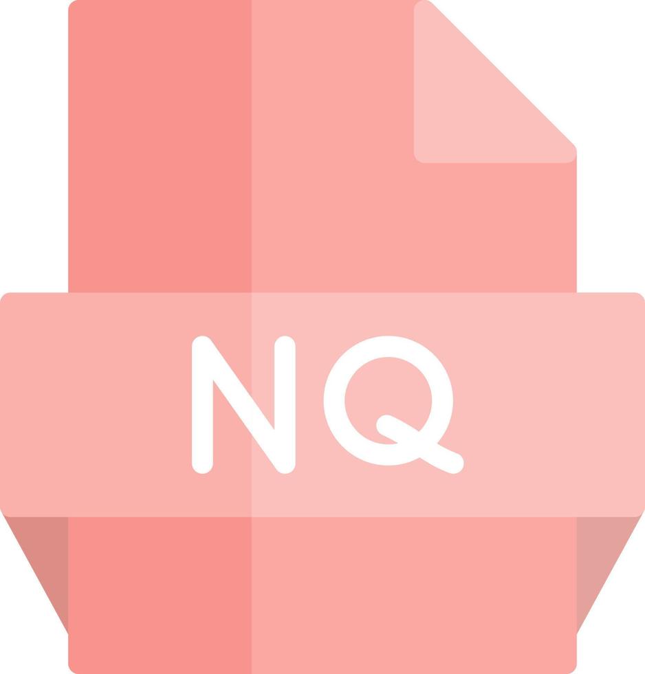 Nq File Format Icon vector