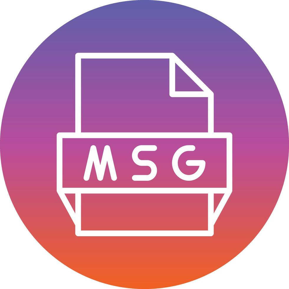 Msg File Format Icon vector