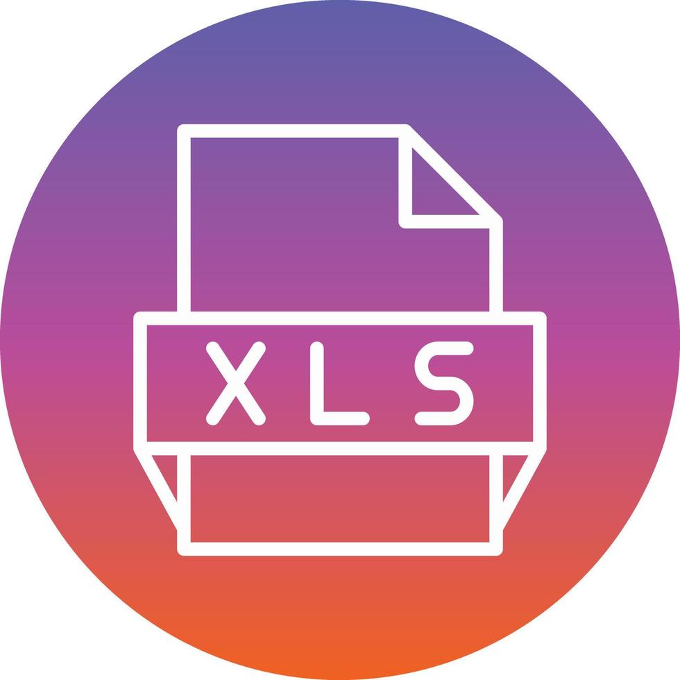 Xls File Format Icon vector
