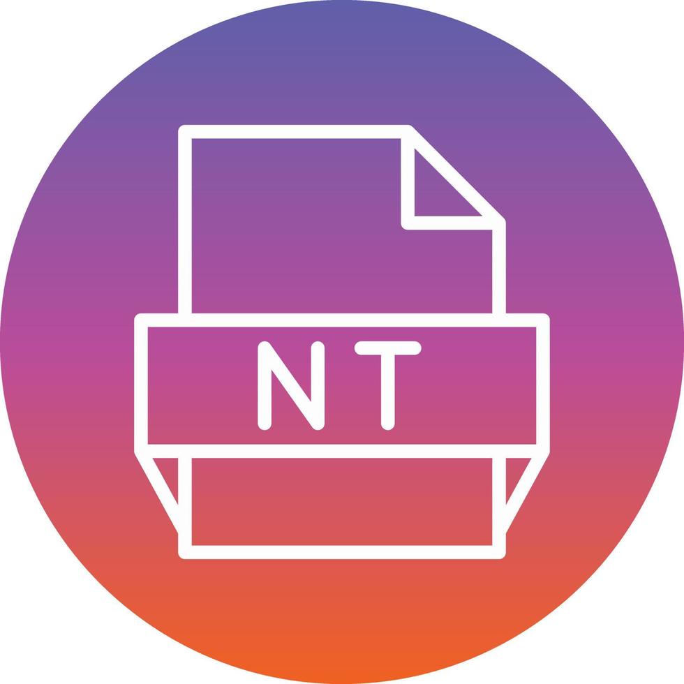 Nt File Format Icon vector