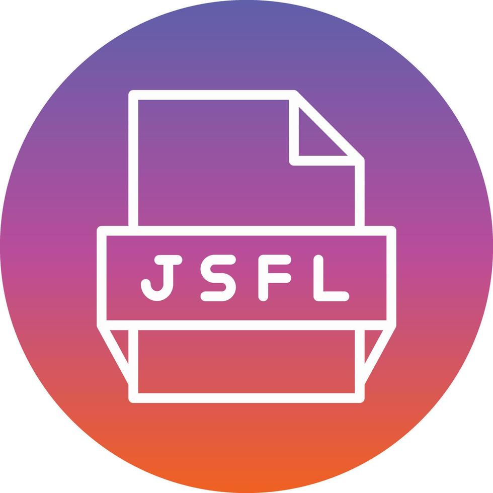 icono de formato de archivo jsfl vector