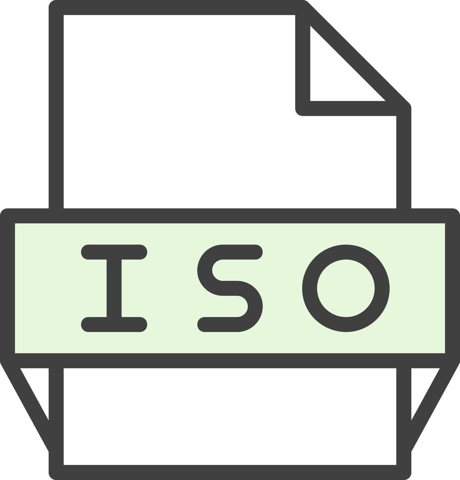 Iso File Format Icon vector