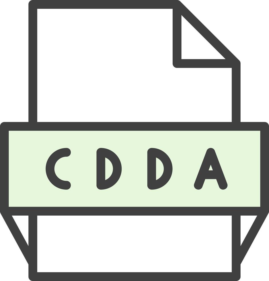 Cdda File Format Icon vector