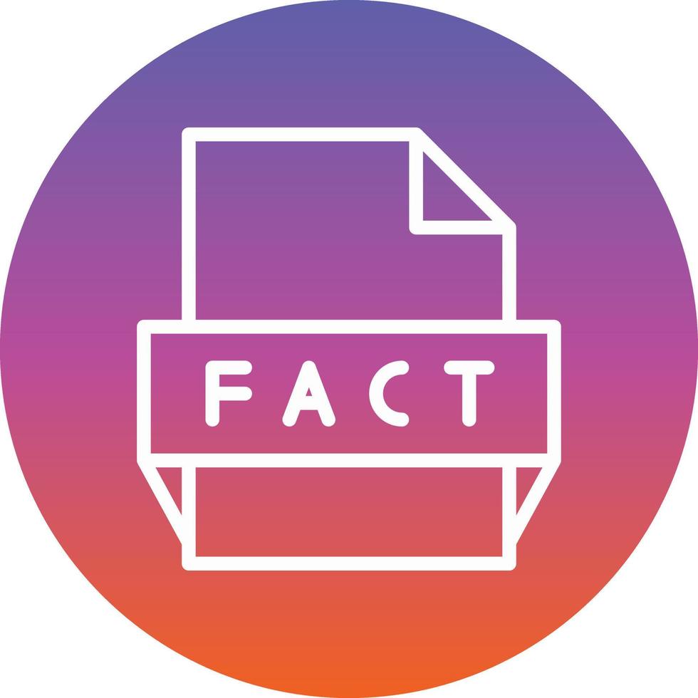 Fact File Format Icon vector