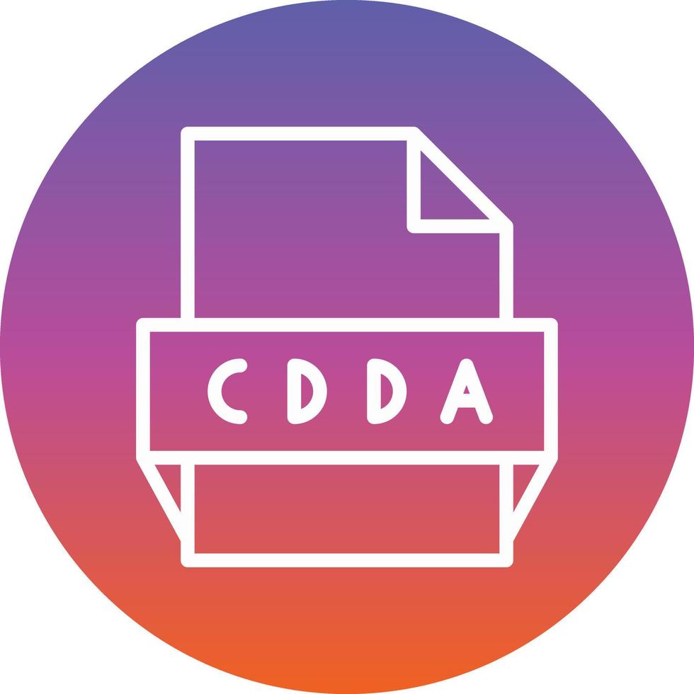 Cdda File Format Icon vector