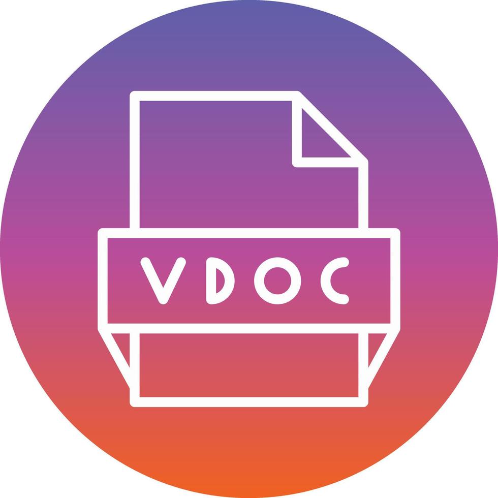 Vdoc File Format Icon vector