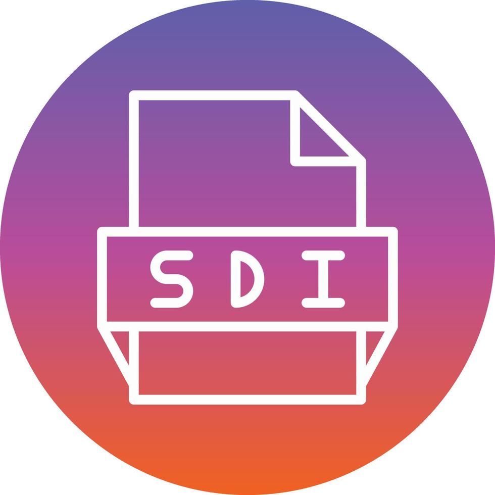 icono de formato de archivo sdi vector