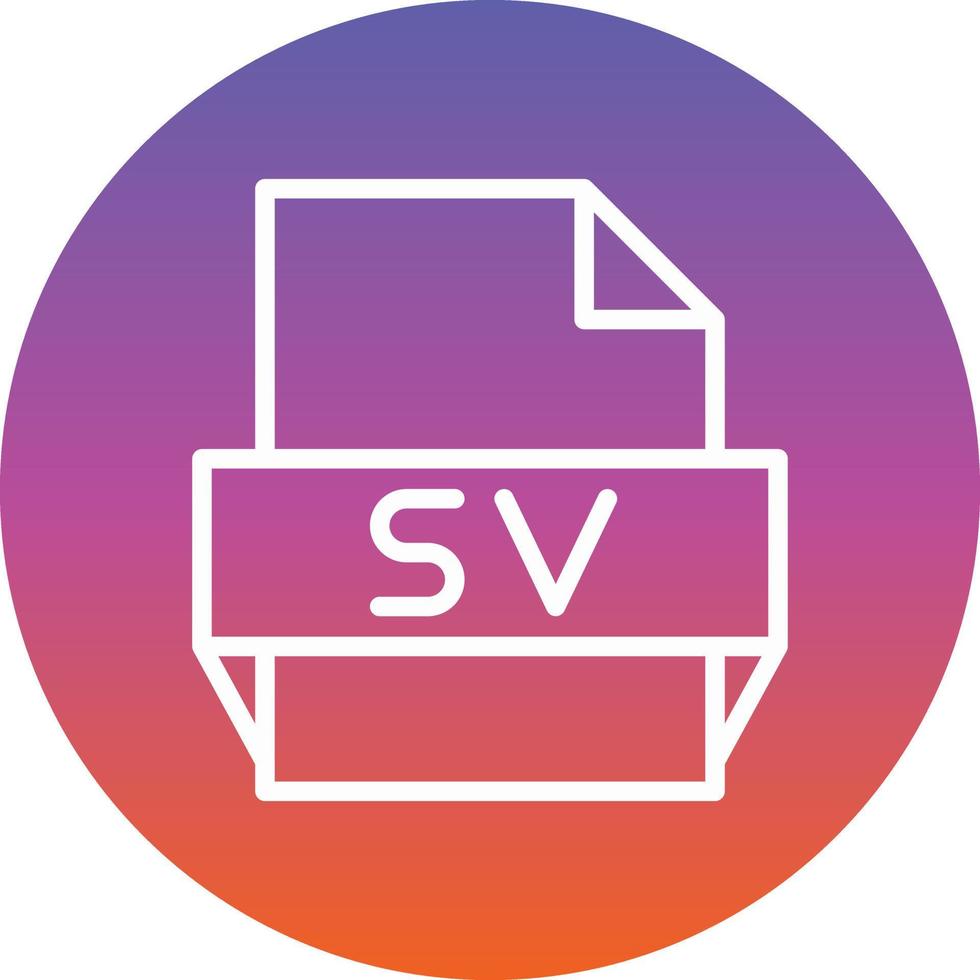 Sv File Format Icon vector