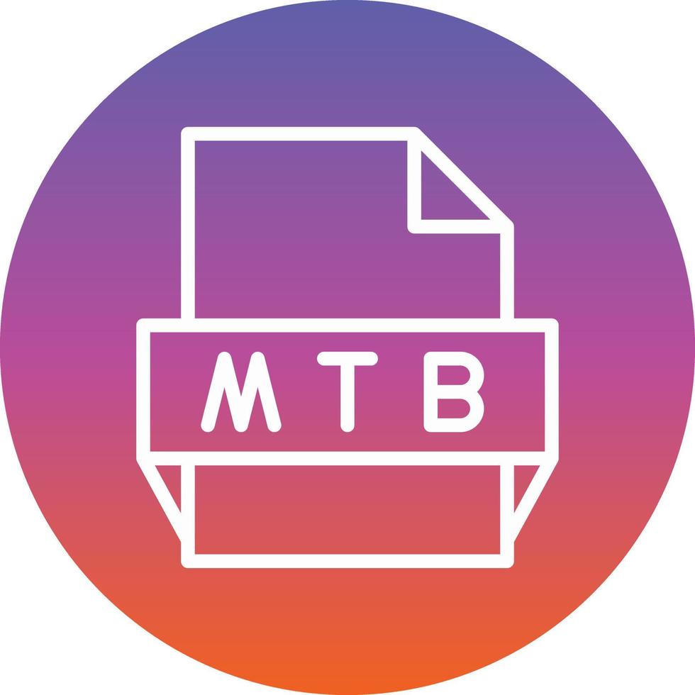 Mtb File Format Icon vector