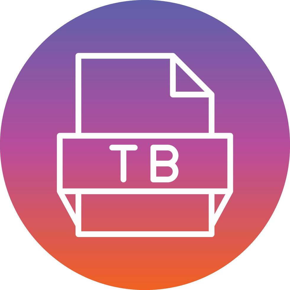 Tb File Format Icon vector