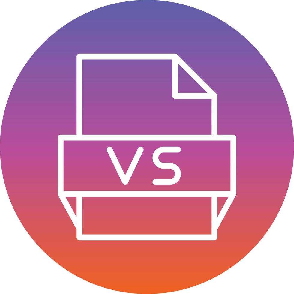 Vs File Format Icon vector