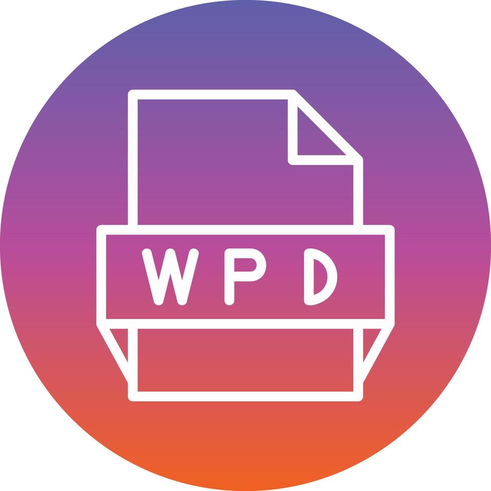 Wpd File Format Icon vector