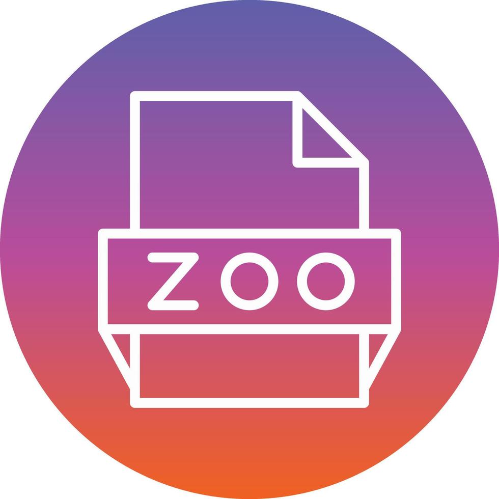 icono de formato de archivo de zoológico vector