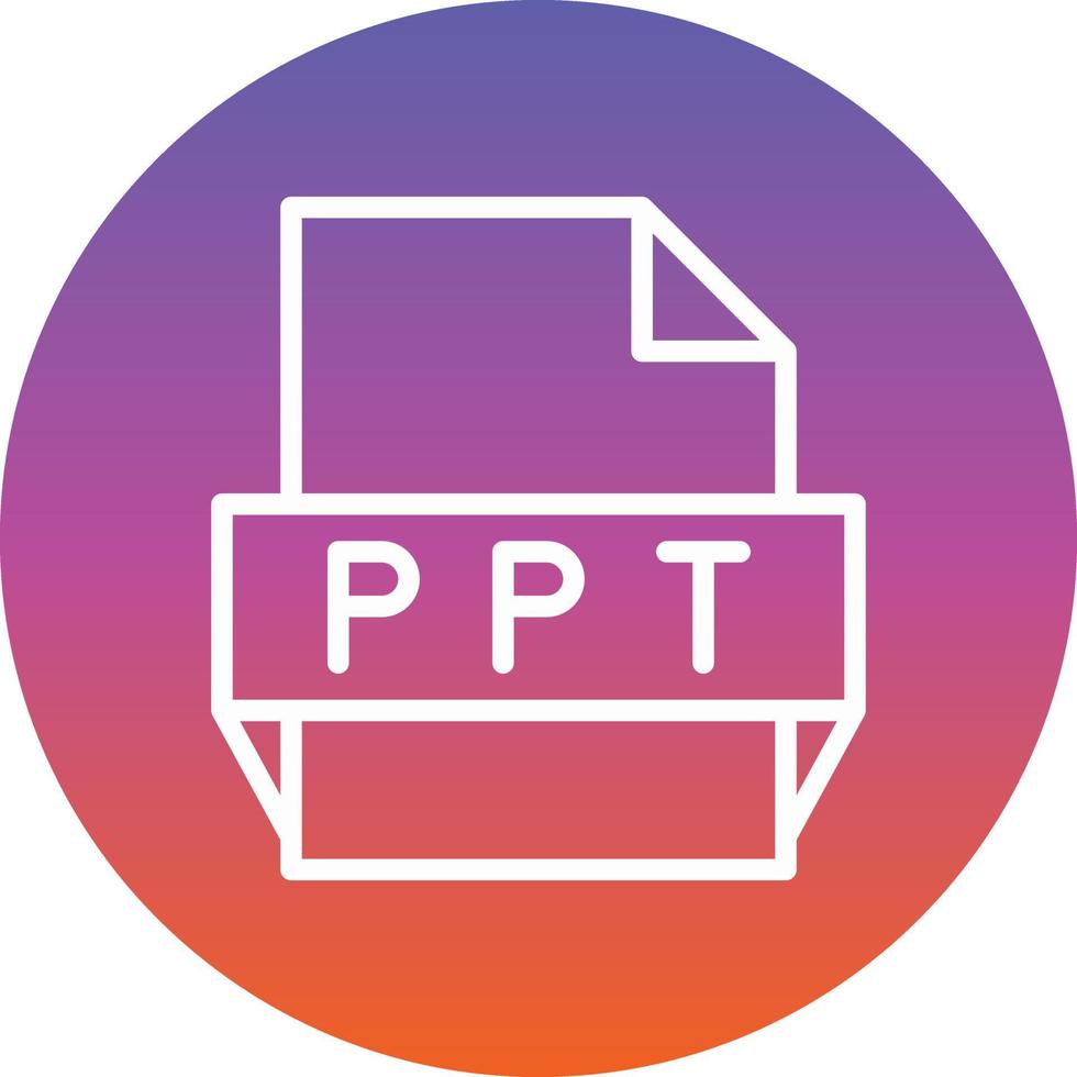 Ppt File Format Icon vector